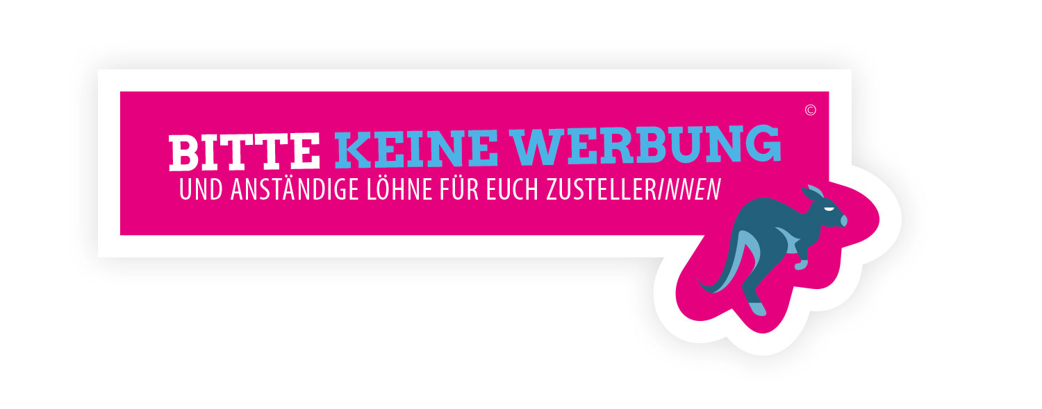 Free Stickers, Kanguru, magenta