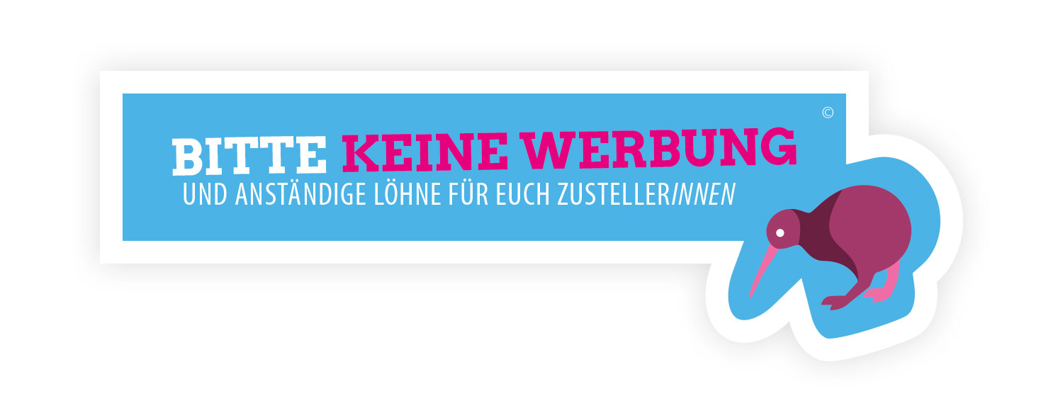 Free Stickers, Kiwi, blue